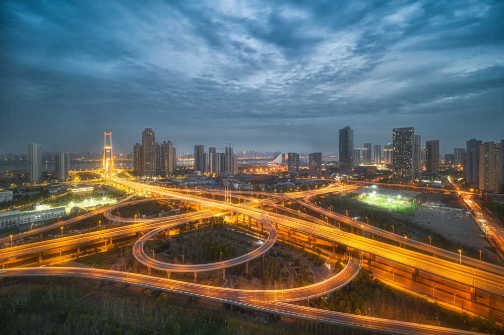 武汉国博立交夜景