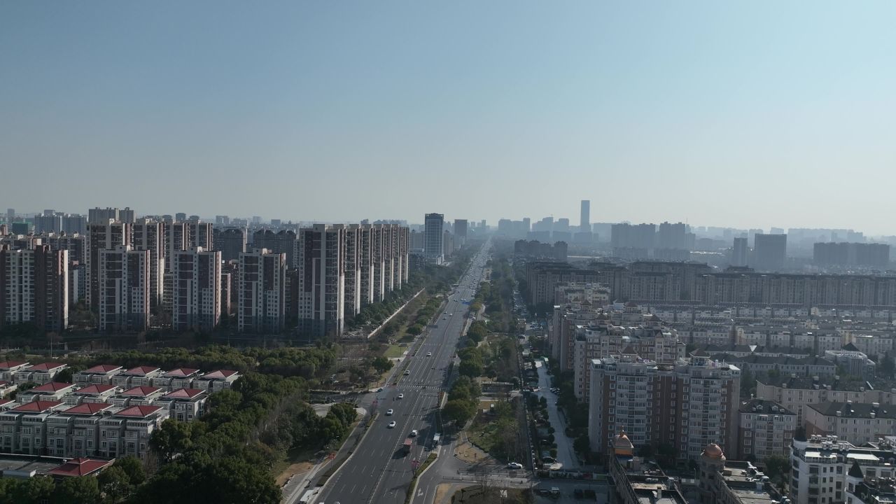 4K航拍城市建筑交通道路风光大景 11