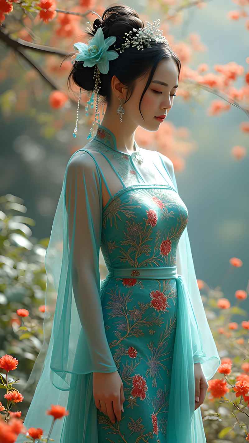 森林系好看拍摄特色美女 17