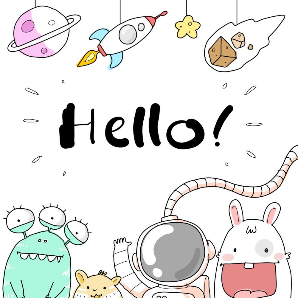 玩具宇航员火箭行星银河外星人怪物儿童孩子飞机您好兔猫