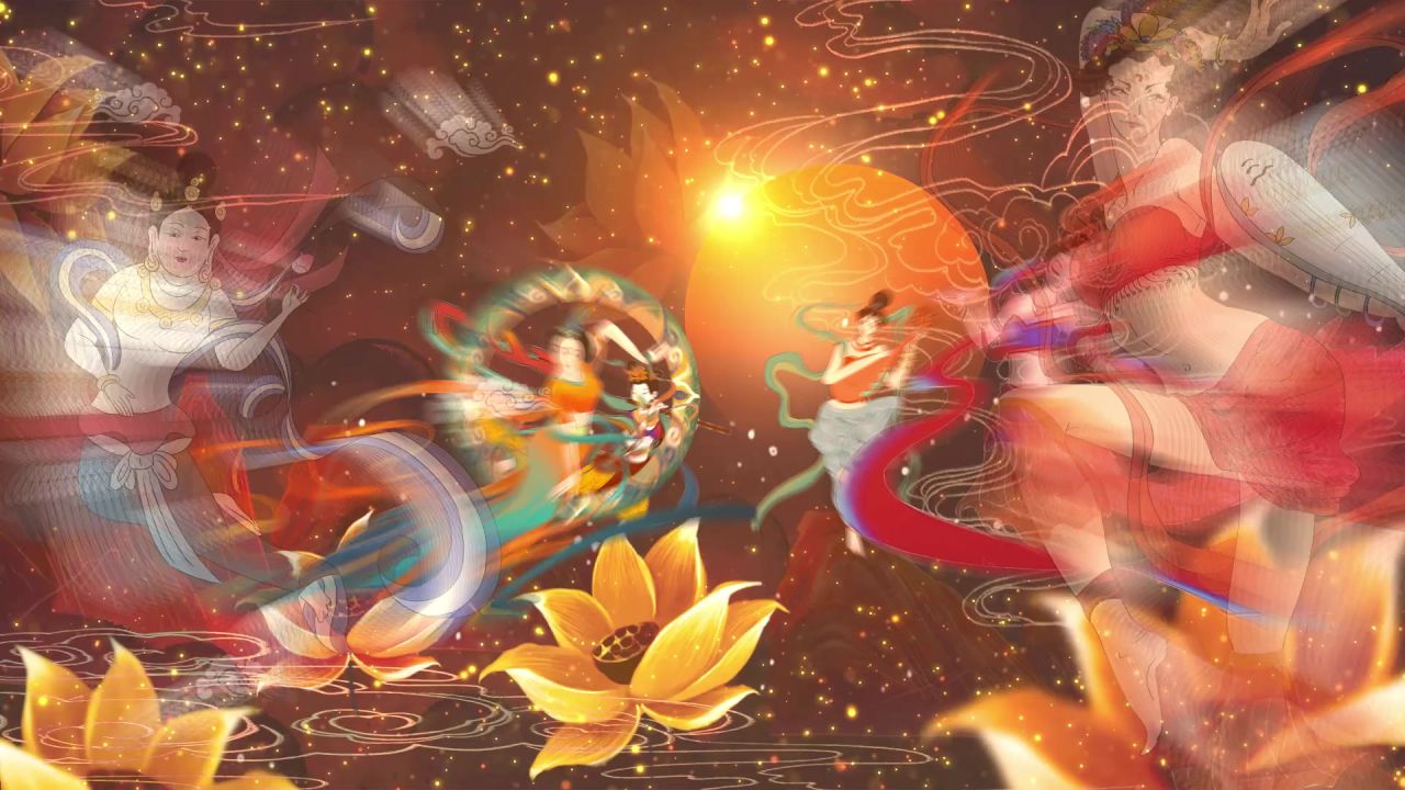 古风背景视频 中国风 意境春天 桃花 水墨 30
