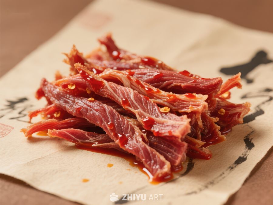 麻辣牛肉干特写 947