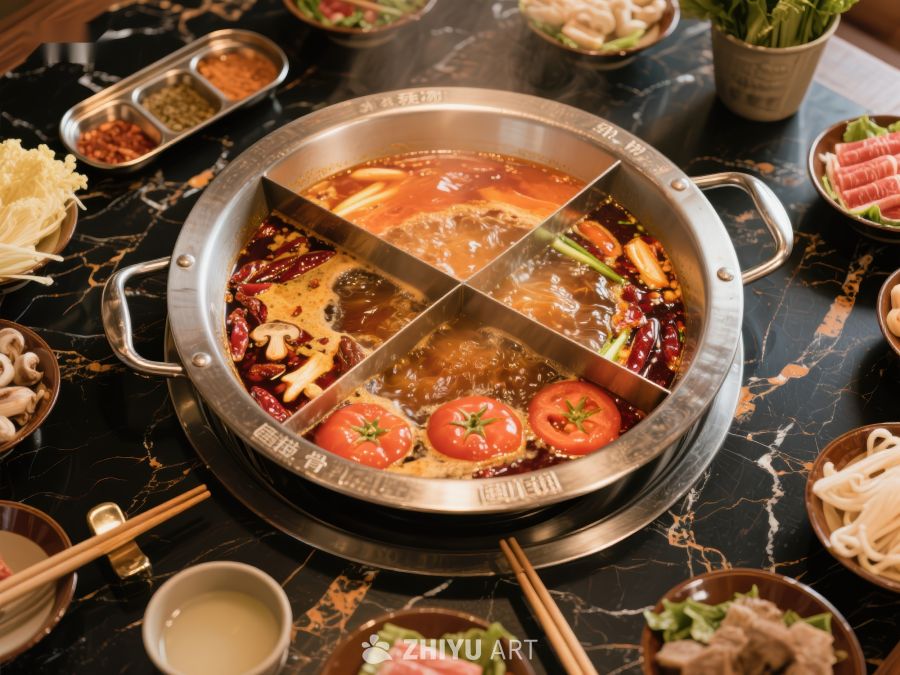六格火锅，美味食材环绕 364