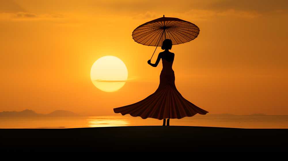 唯美背景黄昏下