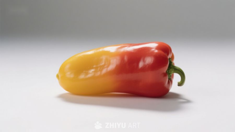 红黄渐变彩椒静物