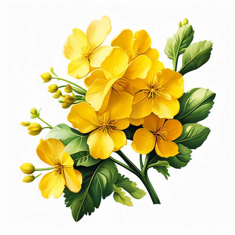 春天的油菜花插画 11