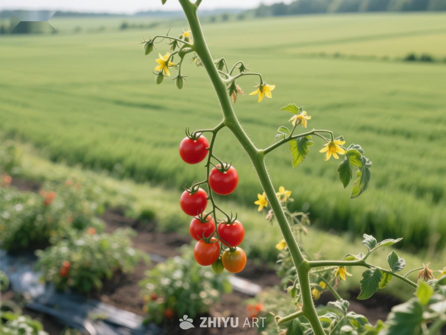 田间枝头挂满成熟番茄 352