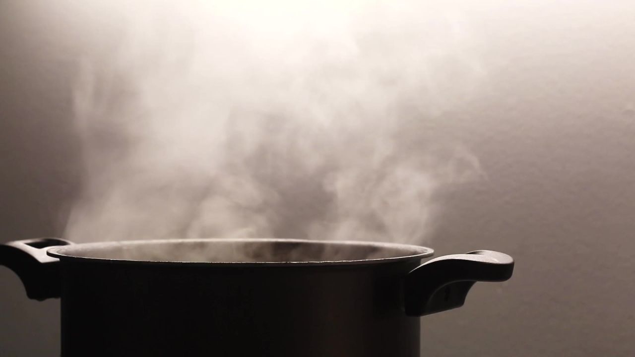 锅烹饪蒸汽蒸