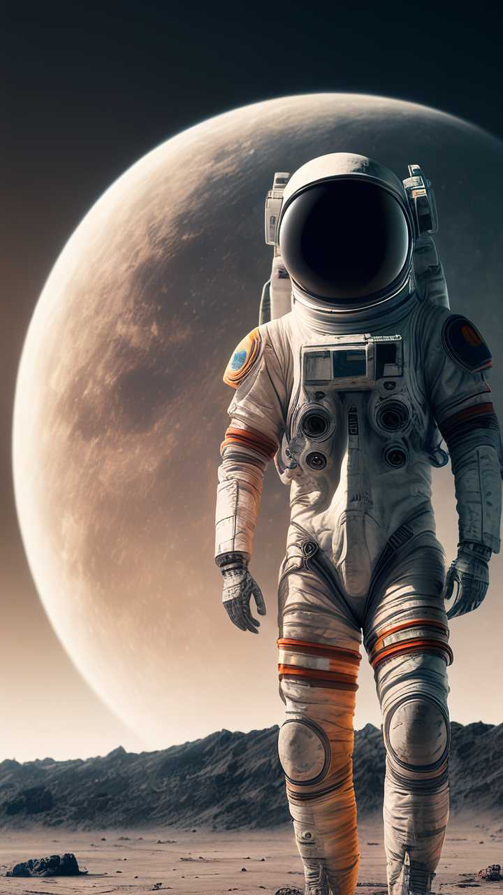 宇航员月球表面