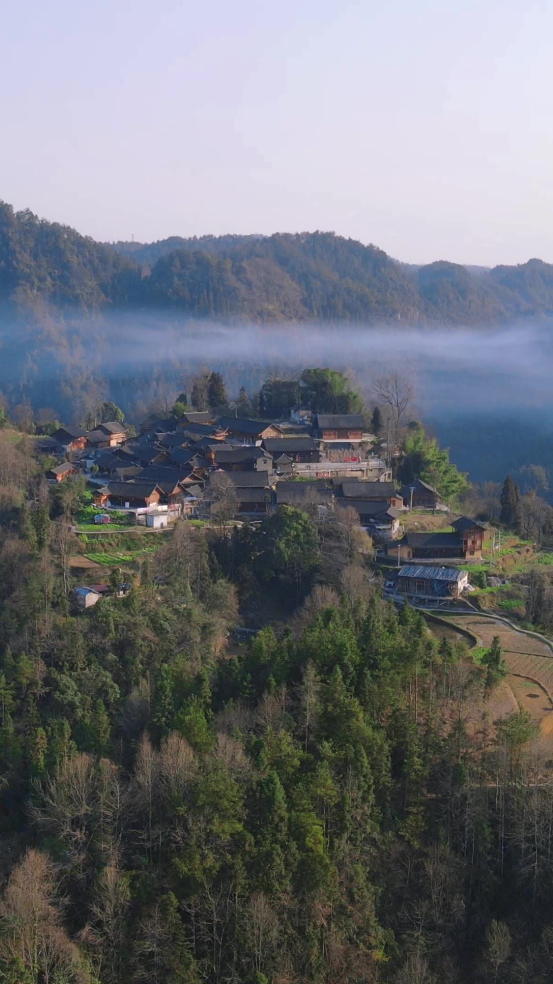  湘西十八洞村竖屏航拍