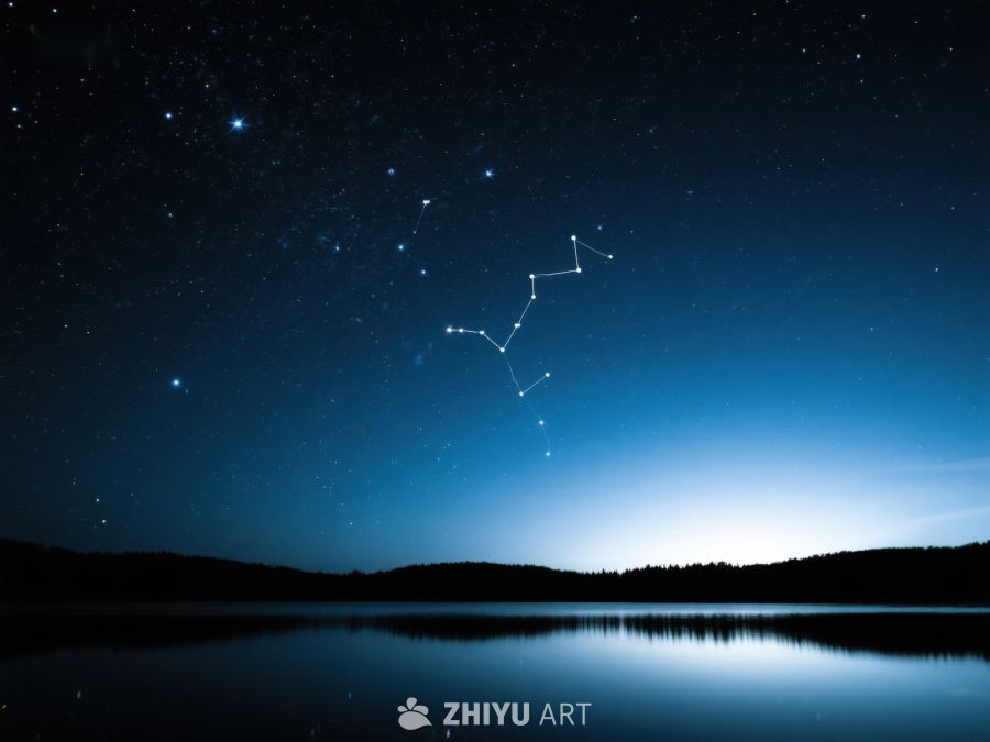夜空星辰倒映湖面 402