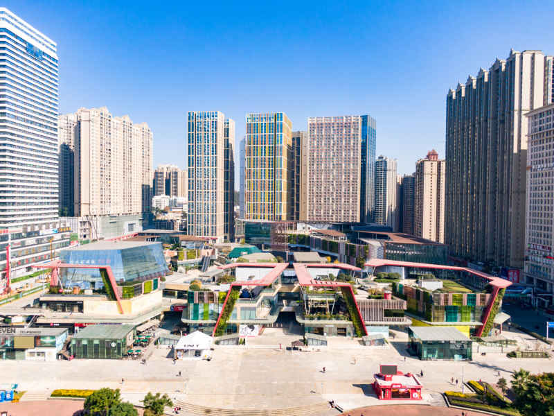 贵州贵阳城市风光旅游景区航拍图 