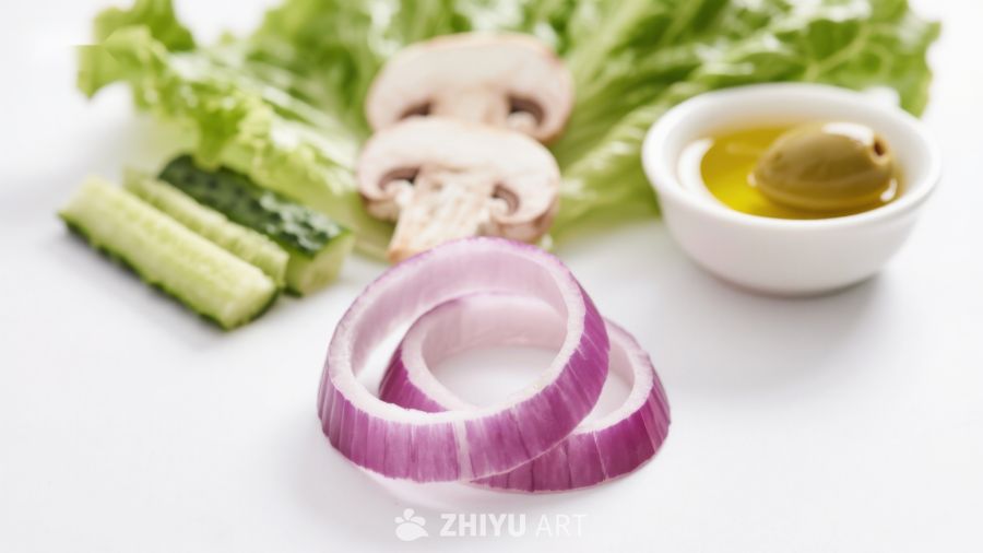 新鲜蔬菜与橄榄油食材