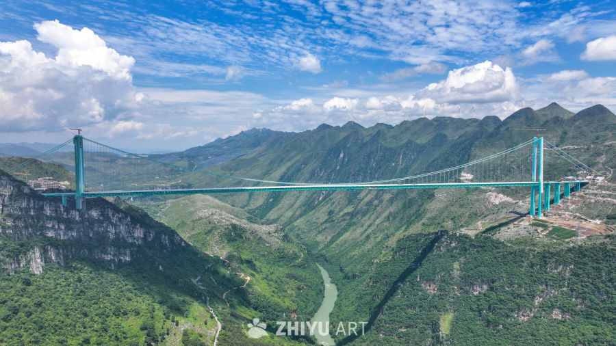 航拍贵州花江峡谷大桥 13