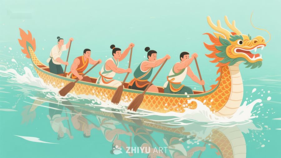 龙舟竞渡，团队协作 283