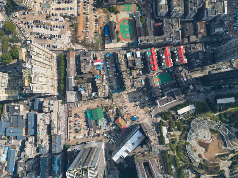 湖南长沙城市风光航拍摄影图