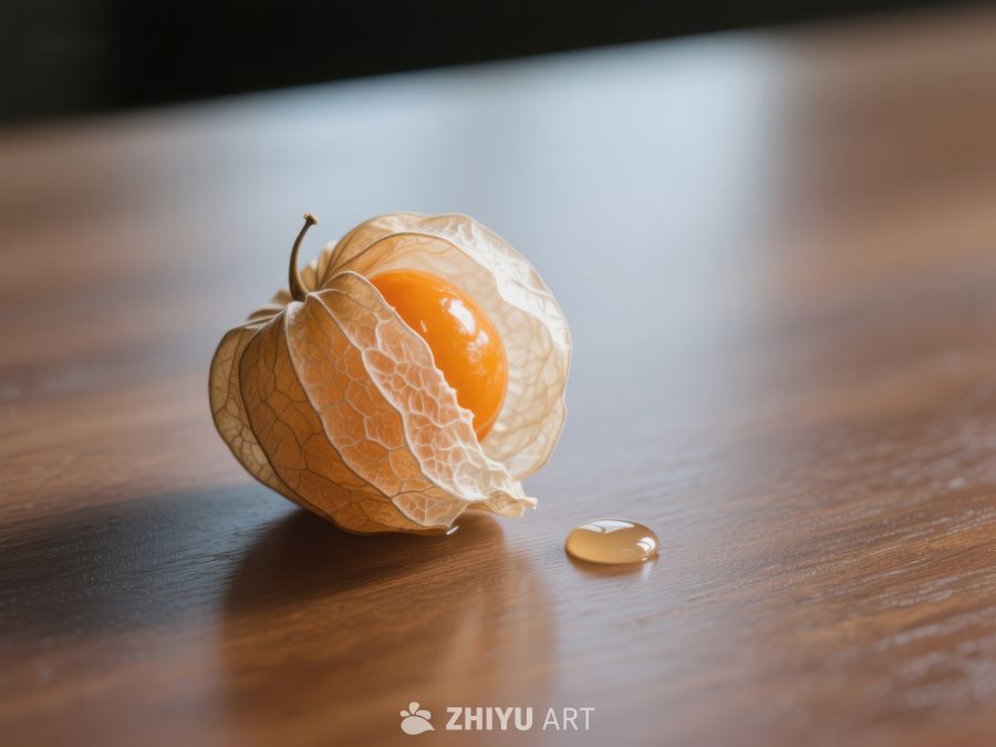 破壳的金桔果实与果肉 389