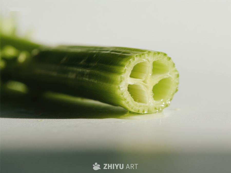 切开的绿色蔬菜特写 254