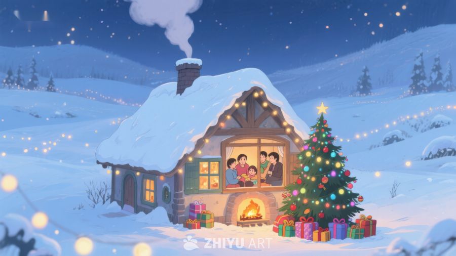 温馨小屋里的圣诞夜 339