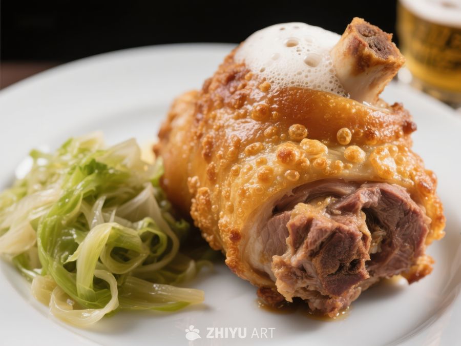 酥皮烤肉配青菜 1126