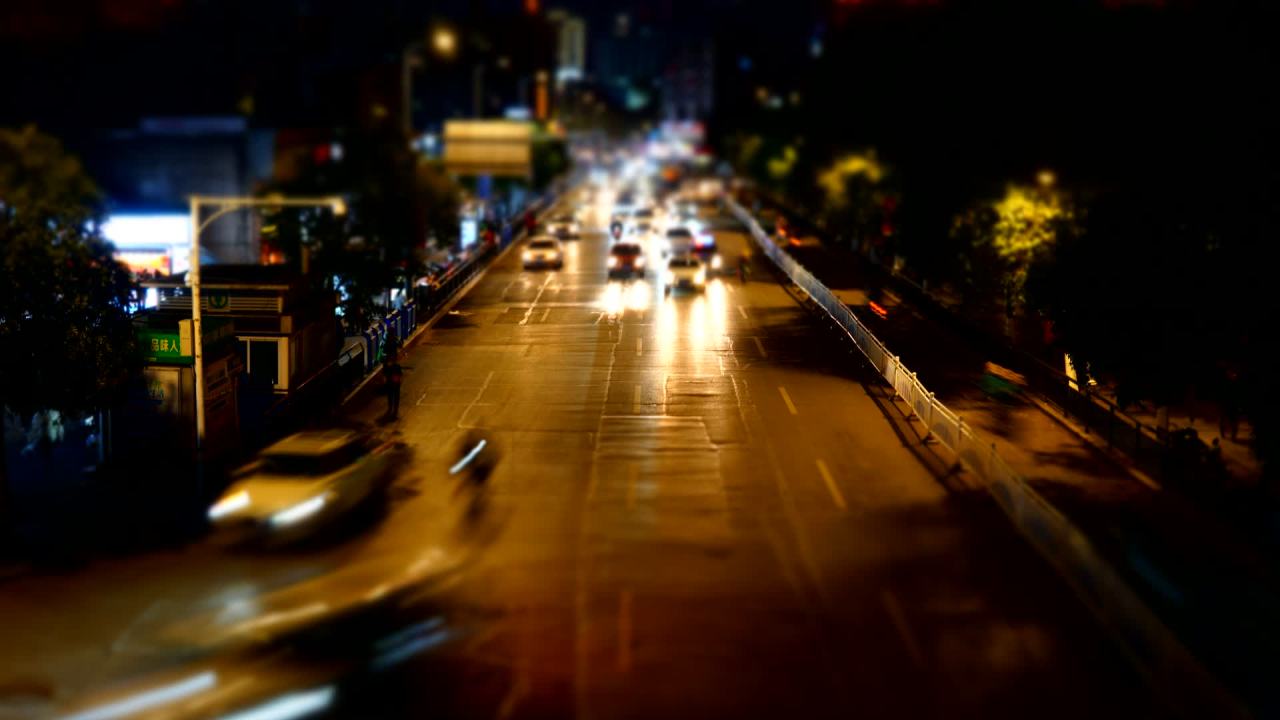 车流延时摄影