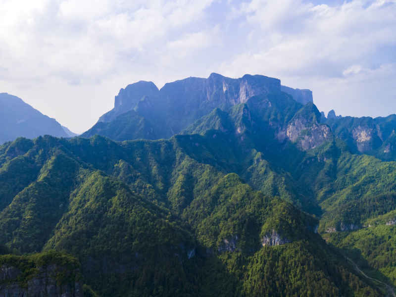 湖南张家界天门山5A景区航拍摄影图 