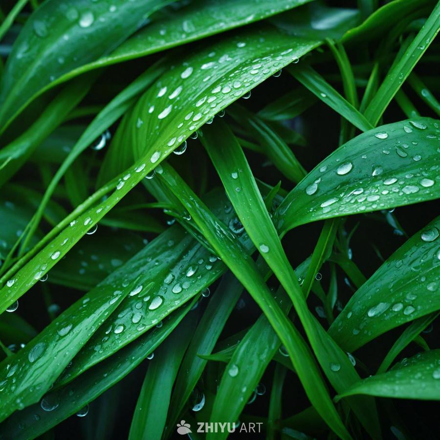 茂盛的绿色植物拥有许多叶子，叶子排列密集，形成灌木