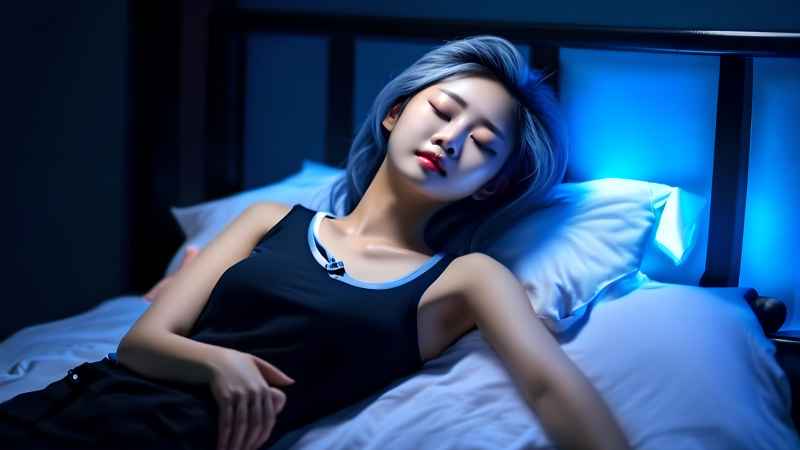不同的睡姿的美女摄影图 32