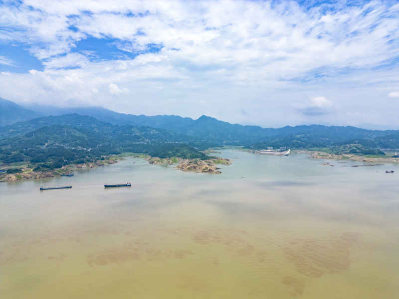 湖北长江三峡水库航拍摄影图