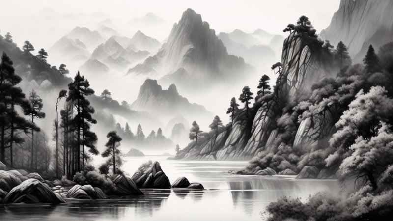 山水风景插画 16