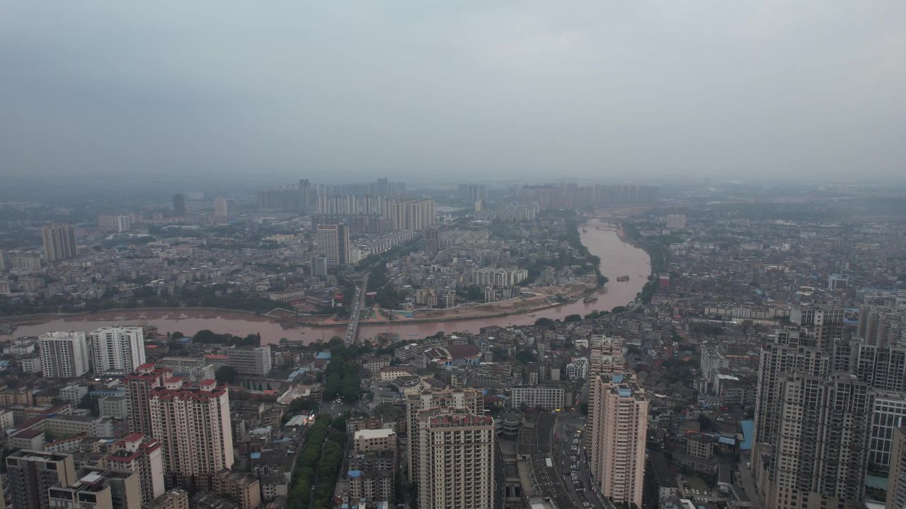  广西钦州城市全景航拍