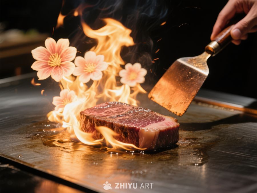 火焰炙烤牛肉，铁板上的美食艺术 204