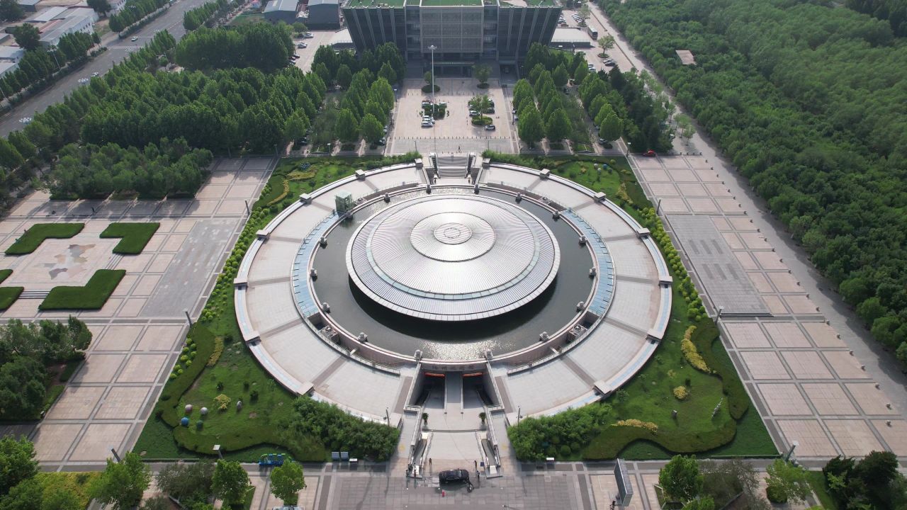 河北沧州城市风光航拍 