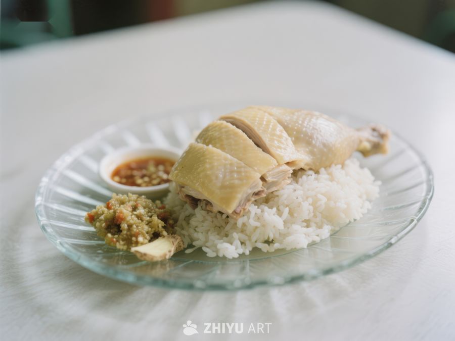 鸡肉饭配蘸酱，美味可口 211