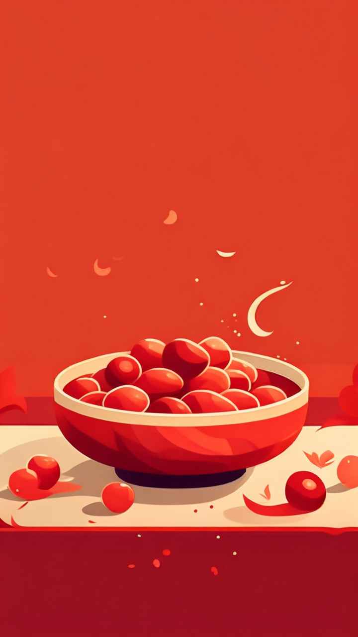 过年春节吃元宵简约插画 23