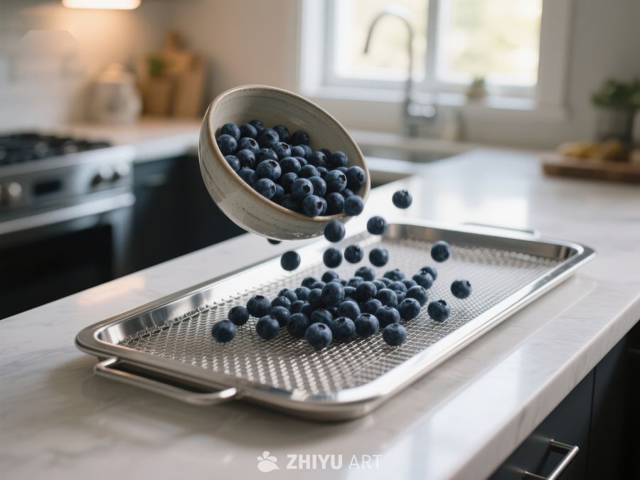 蓝莓倒入托盘的瞬间 208