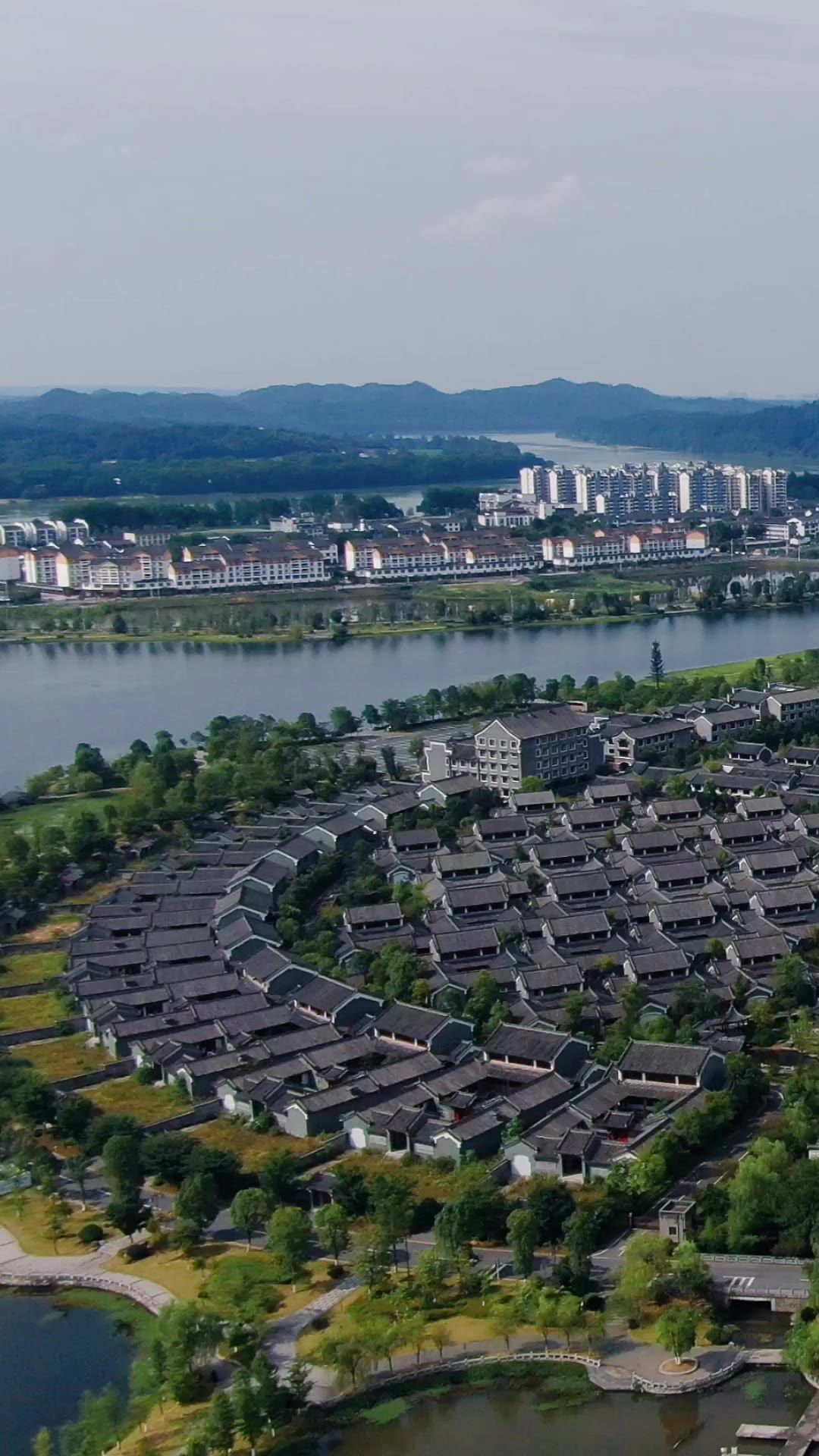 旅游景区湖南常德桃花源古镇竖屏