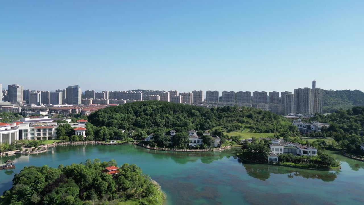  航拍江西宜春宾馆