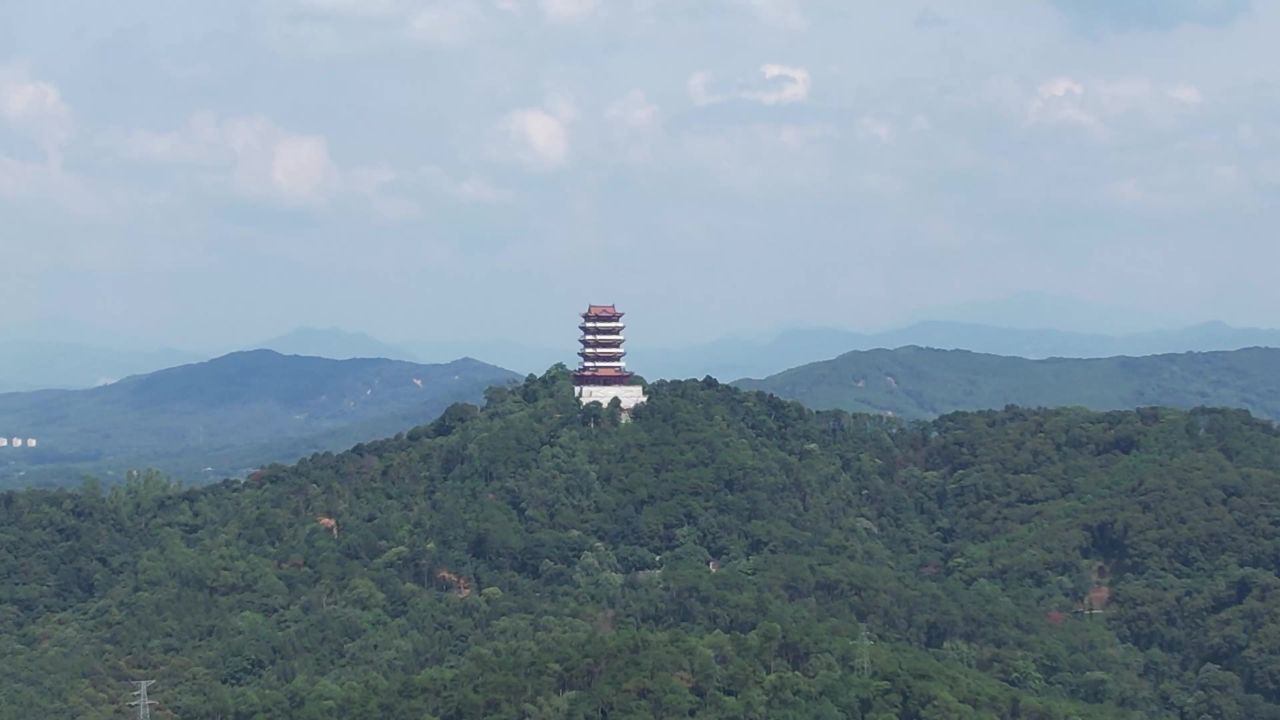 广东韶关城市风光航拍 