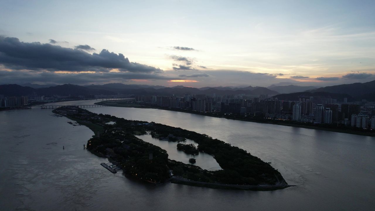 浙江温州城市风光航拍