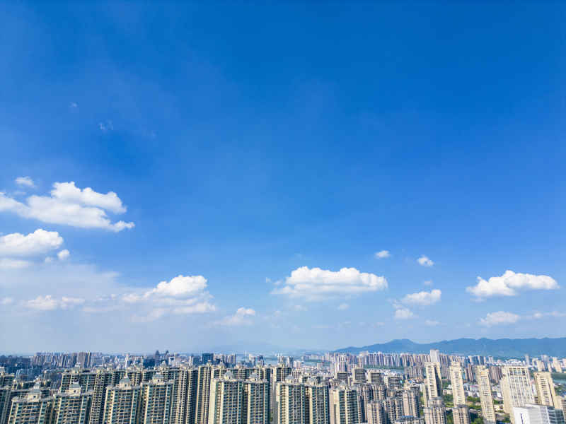江西吉安城市风光航拍图 