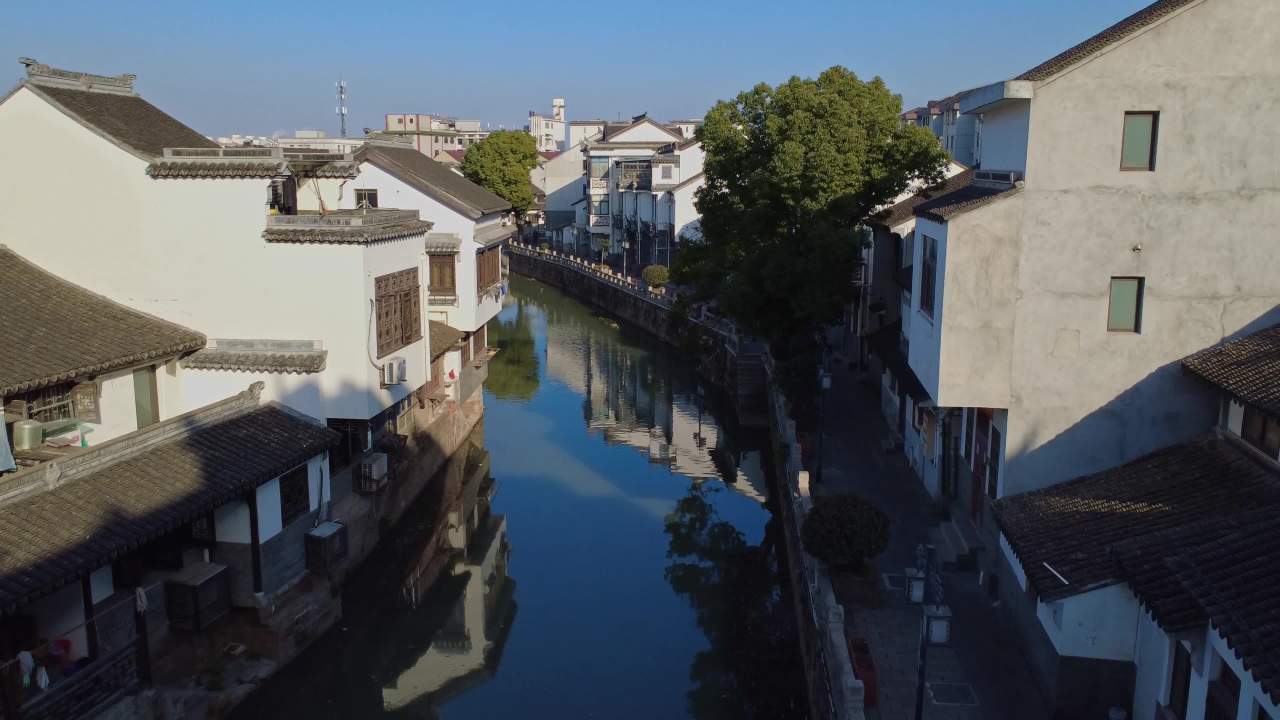 上海市罗店古镇航拍