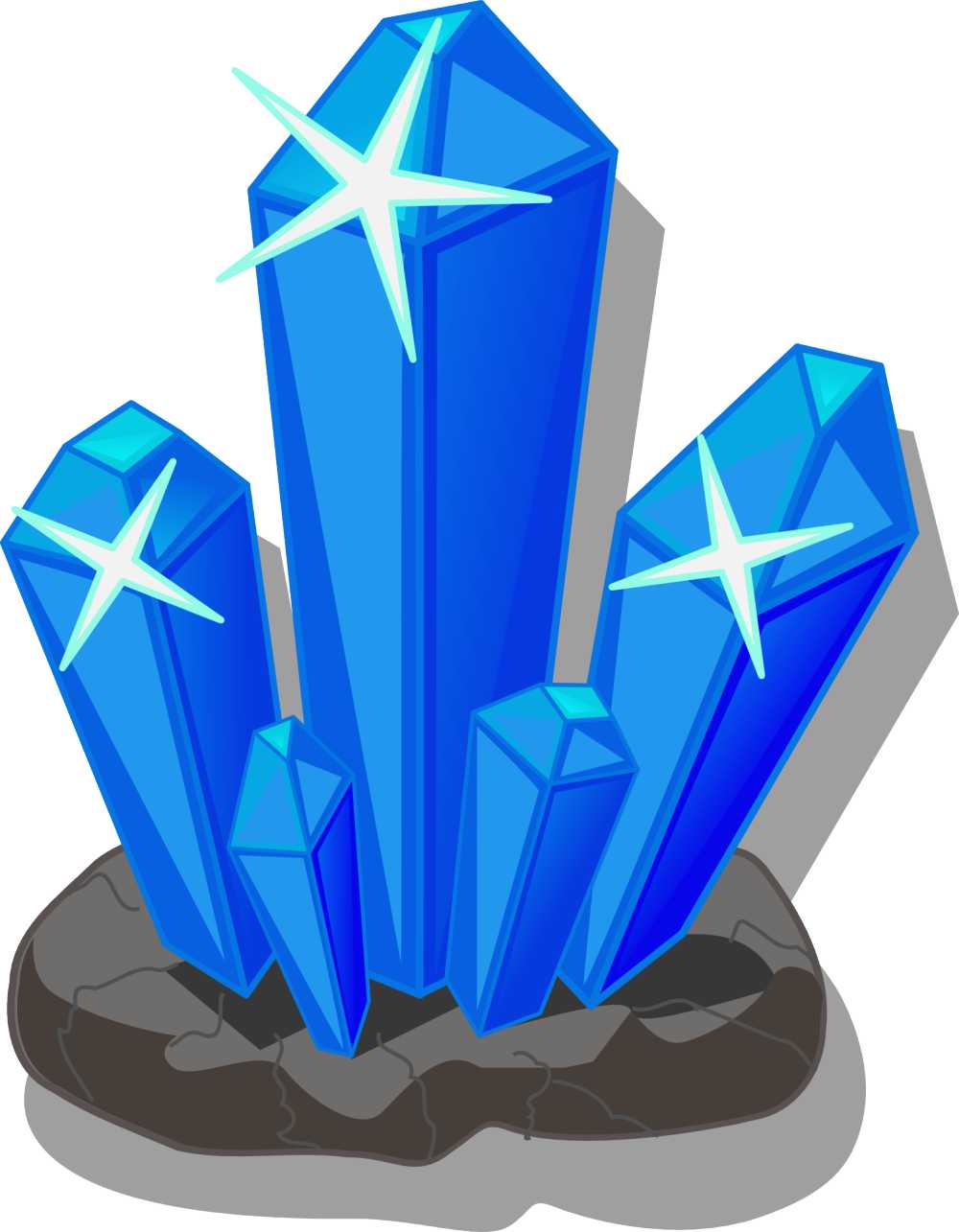 晶体矿物盐冰山水晶石英无色水晶山水晶宝石钻石蓝色有光泽