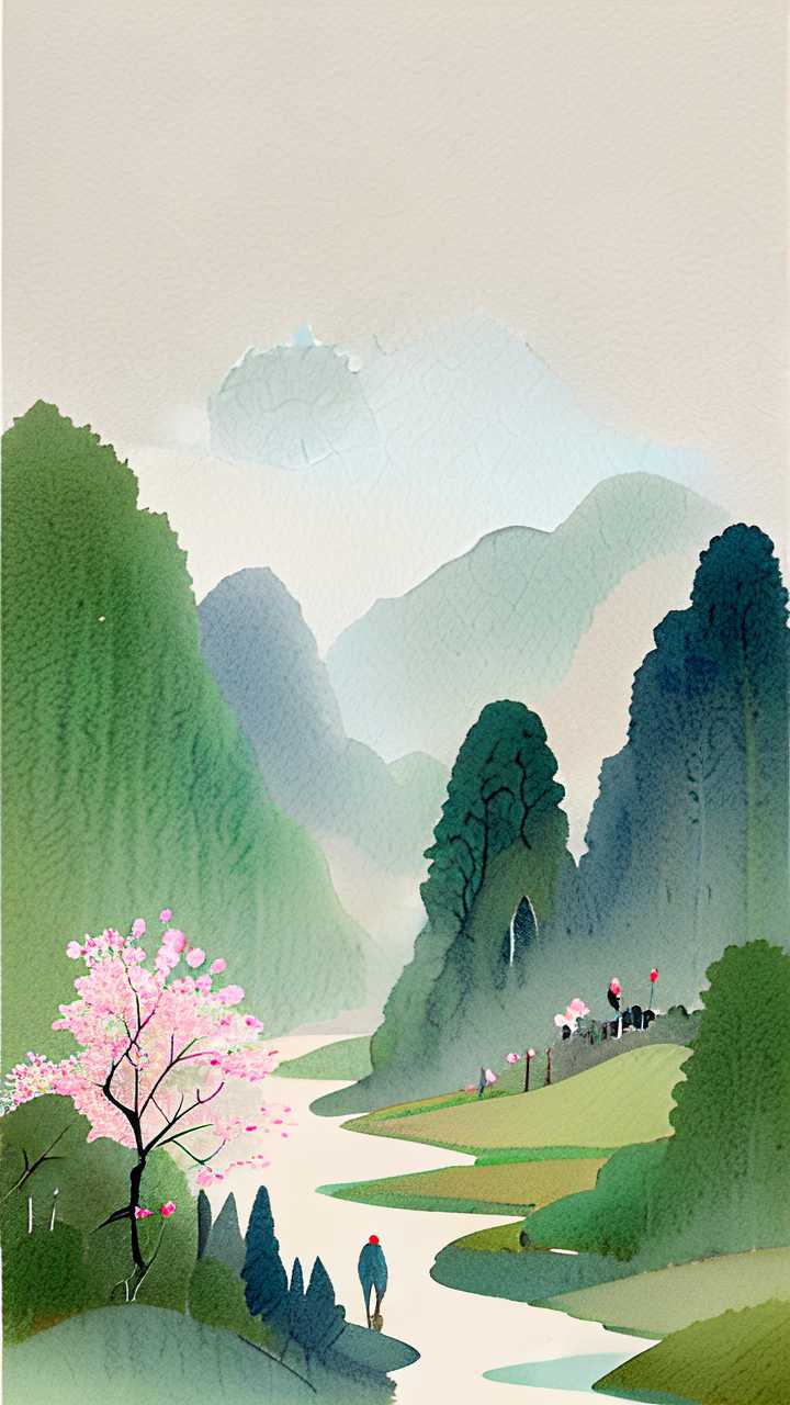春季谷雨插画