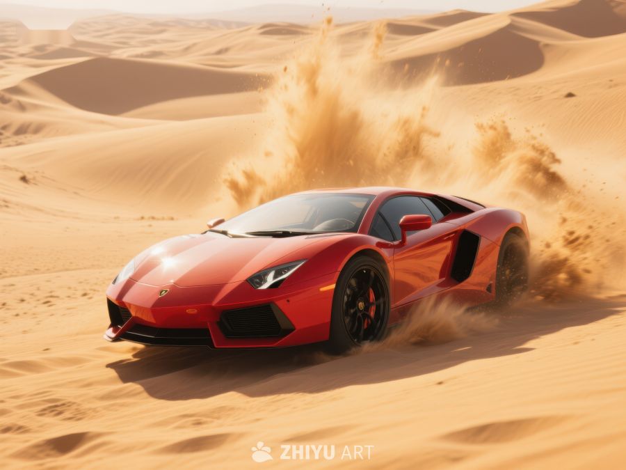 红色跑车沙漠疾驰 121