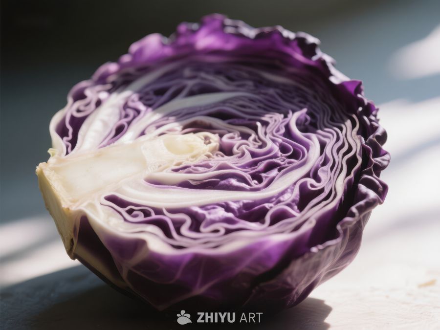 切开的紫甘蓝特写 279