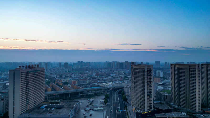 安徽合肥城市风光航拍图 