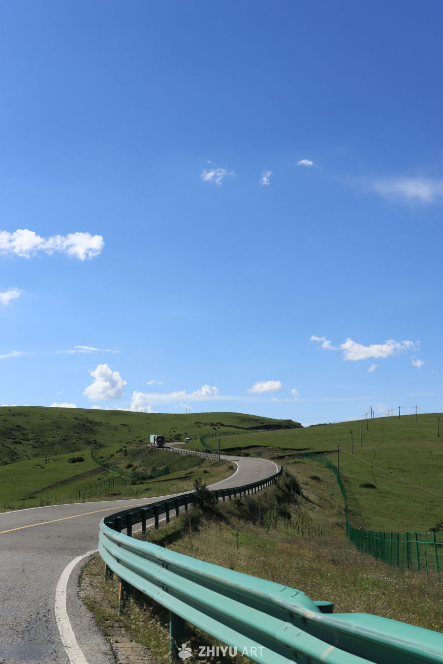 草原上的蜿蜒公路