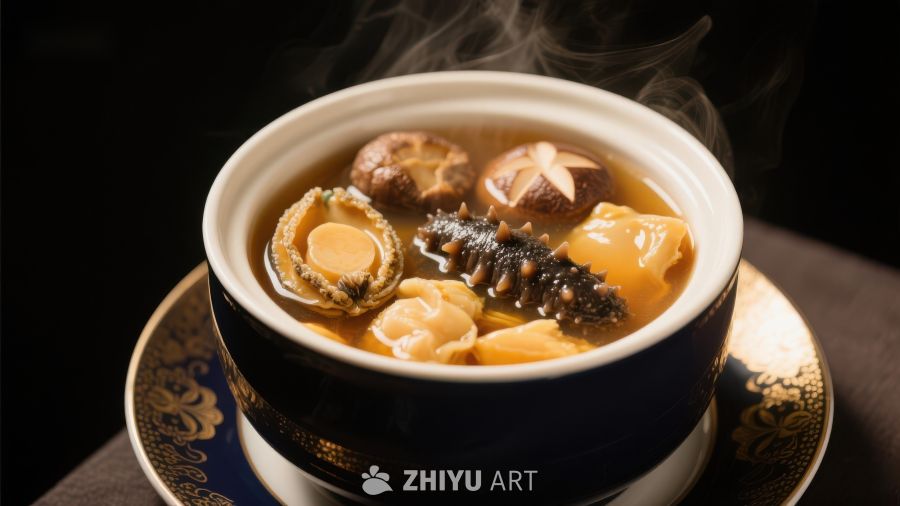 滋补鲍鱼海参炖汤
