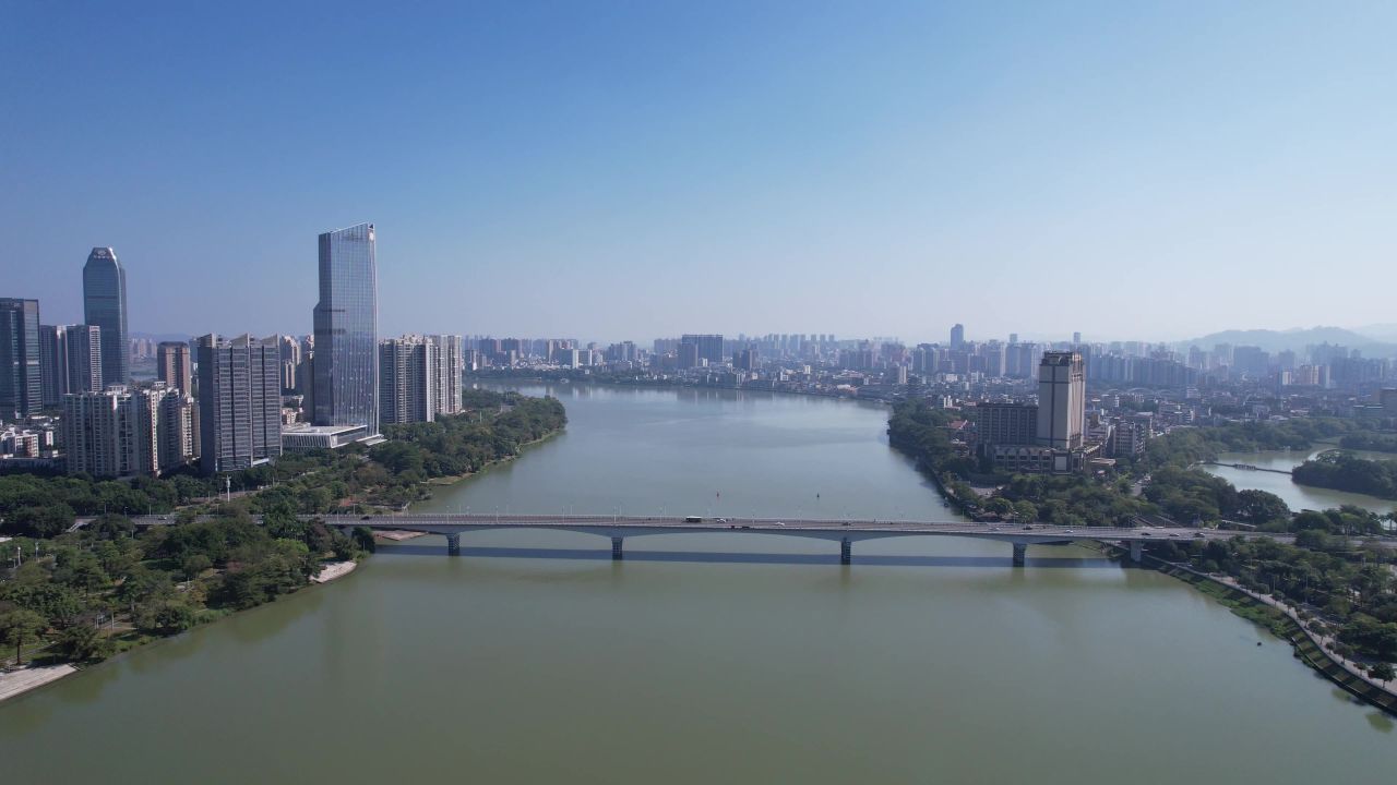 广东惠州合江大桥惠州大桥桥梁交通航拍 